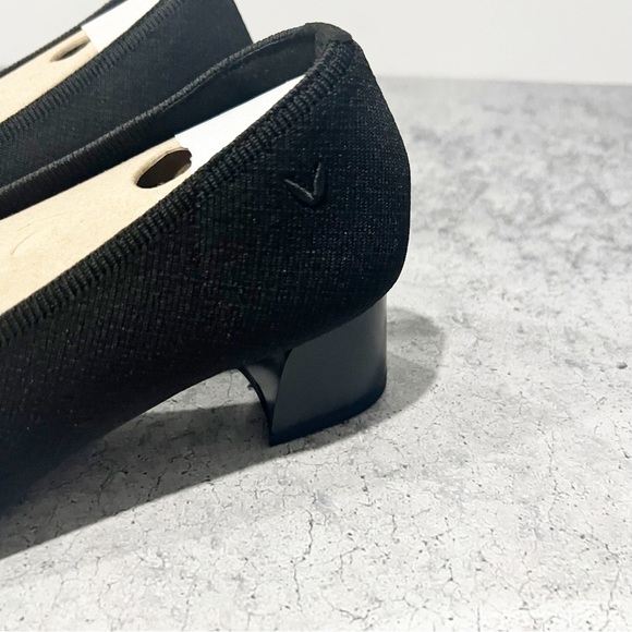 NEW VIVAIA Almond Toe Chunky Heels Black Stress Free 41.5 US 10 - Picture 7 of 10